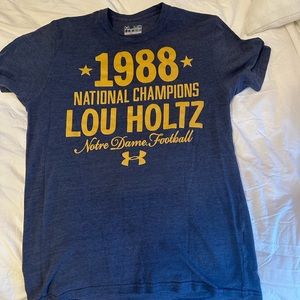 Notre Dame Under Armour T shirt Medium Navy